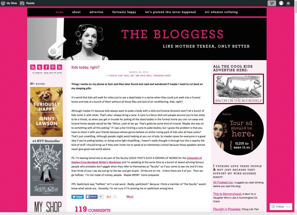 Jenny Lawson’s website